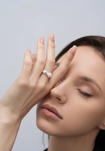 Leslii Ring silber Perle Bis zu 50% Rabatt