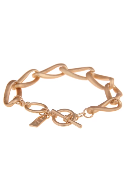 Leslii Armband Statement Glieder Matt Gold Weihnachtsangebot