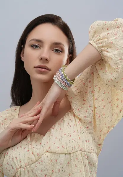 Leslii Stretch Glieder Armband Lila Sonderangebot der Fabrik