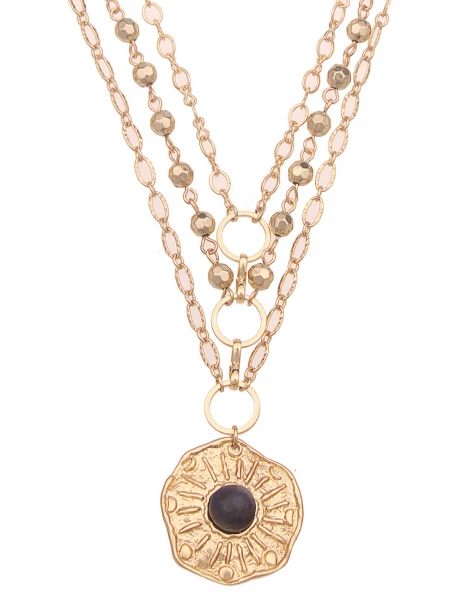 Leslii Kurze Halskette Statement Layering Gold Black Friday