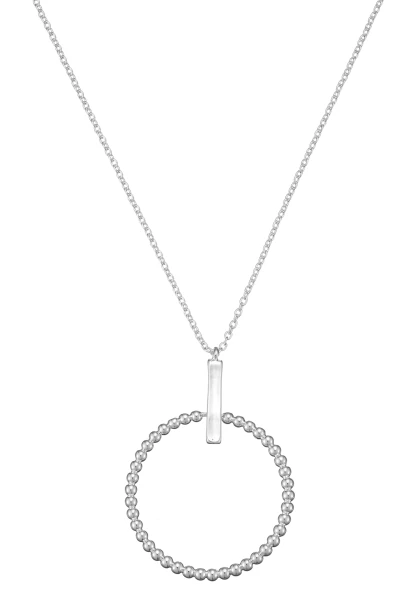 Leslii Lange Halskette Kugelring in Silber Osterangebot