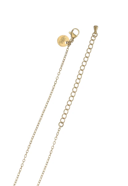 Leslii Lange Kette Blatt Edelstahl Gold Lagerräumung