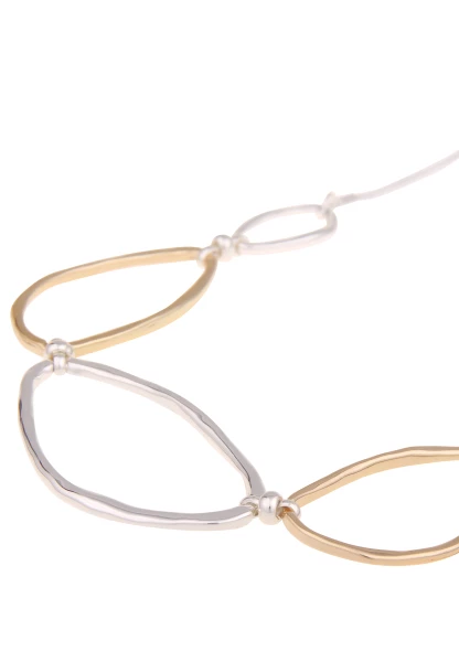 Leslii Kurze Halskette Bicolor Collier Silber Gold Heißer Verkauf