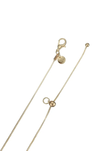 Leslii Lange Kette Oval Glasstein Gold Top Angebot