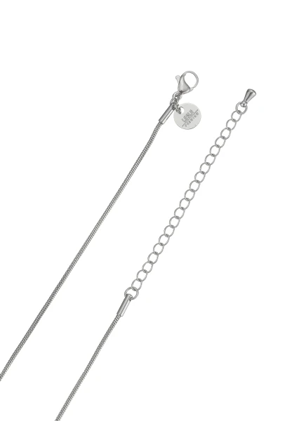 Leslii Lange Kette Blatt Edelstahl Silber Räumungsverkauf