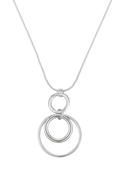 Leslii Lange Kette Ringe Edelstahl Silber Sonderangebote