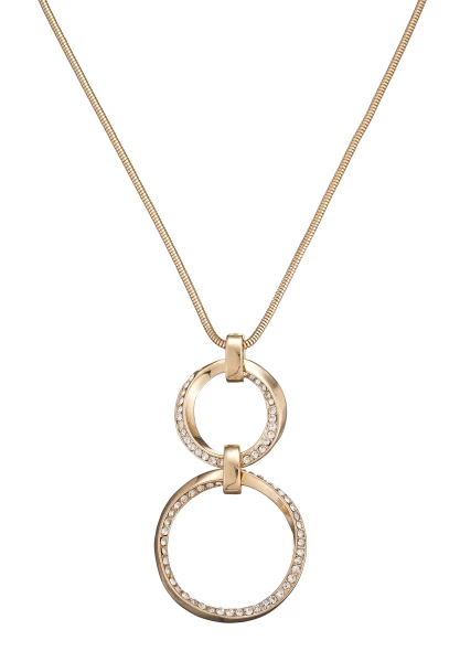 Leslii Lange Kette Glitzer Ringe Gold Riesige Ersparnisse