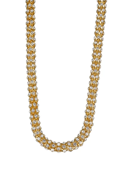 Leslii Kurze Halskette Glitzer Kristall in Gold Super Sparpreis