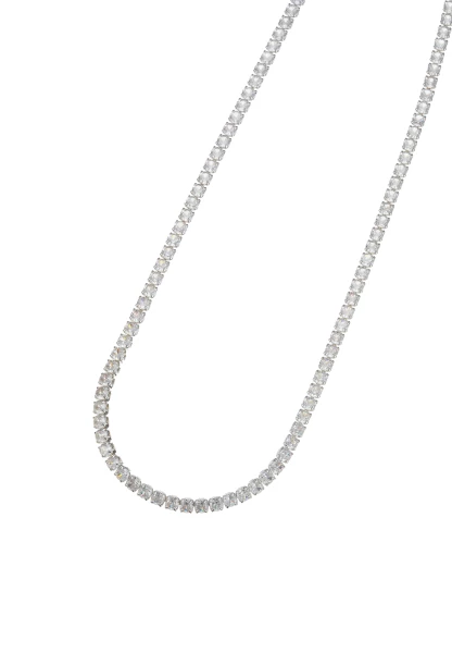 Leslii kurze Halskette Stainless Kristall versilbert in Silber/Weiß JETZT KAUFEN
