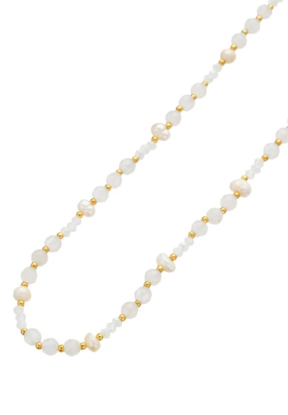 Leslii kurze Halskette Stainless Pearls in Weiß Letzte 2 Tage