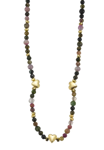 Leslii Kurze Halskette Kristall Herz-Kette 14k Gold Multi Bis zu 55% Rabatt