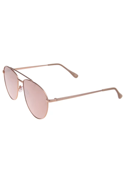 Leslii Sonnenbrille Damen Piloten-Brille Doppelsteg Designerbrille Sunglasses Metall Roségold 50% Rabatt für begrenzte Zeit