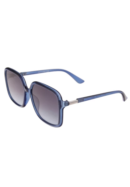 Leslii Sonnenbrille Damen Square eckig blaue Designerbrille Sunglasses Kunststoff Metall Blau Rabatte dieses Monats