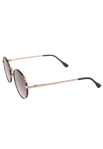 Leslii Sonnenbrille Damen schwarze Boho-Brille Muster Designerbrille Sunglasses Metall Gold Schwarz Outlet