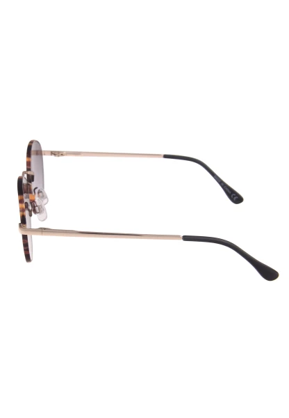 Leslii Sonnenbrille Damen schwarze Boho-Brille Muster Designerbrille Sunglasses Metall Gold Schwarz Outlet