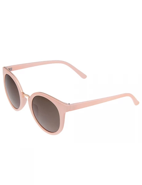 Leslii Sonnenbrille Damen Classic-Look Designerbrille Sunglasses Rosa Kunststoff Versandkostenfrei