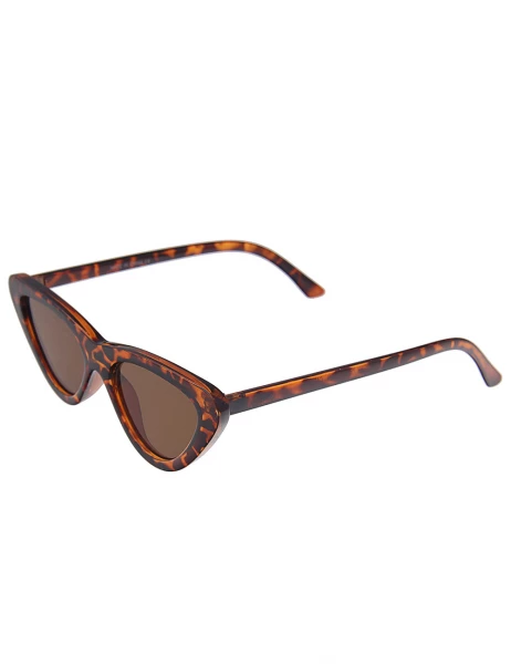 Leslii Sonnenbrille Butterfly Horn-Look Retro Damen Sunglasses Designerbrille in Braun Exklusivangebot