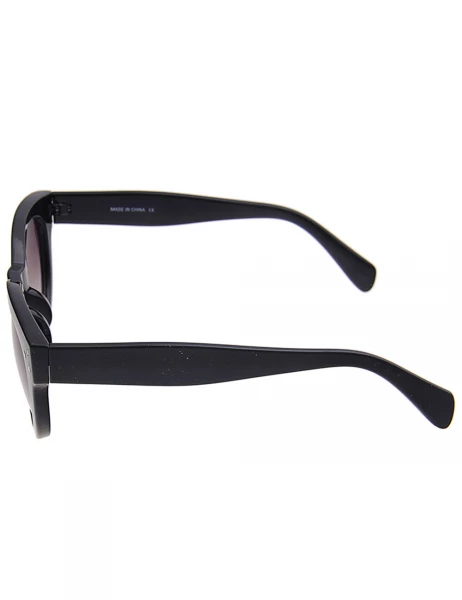 Leslii Sonnenbrille Damen Modern Classic-Look schwarze Designerbrille Sunglasses Schwarz Saisonschlussverkauf
