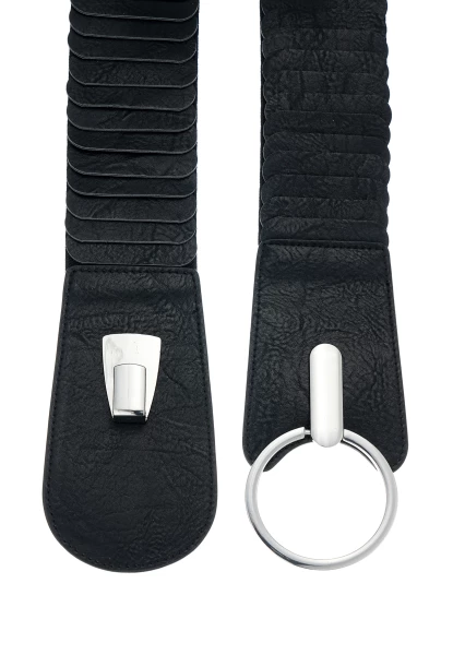 Leslii breiter Stretch-Gürtel Ringschließe | Schwarz Osterangebot