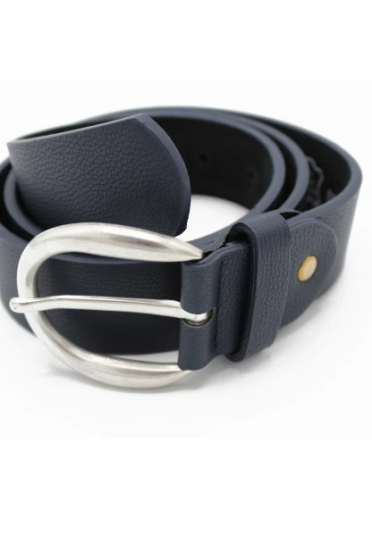 Leslii Damen-Gürtel Basic Silber Blau Lagerräumung