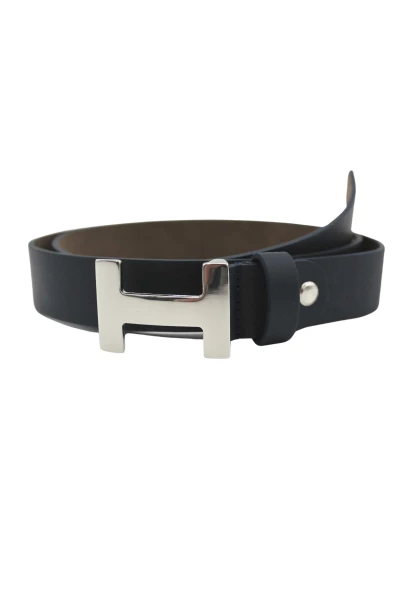 Leslii Premium Gürtel echter Leder-Gürtel blauer Gürtel Breite 3cm Kalbs-Nappaleder Narbung Navy Clearance-Verkauf