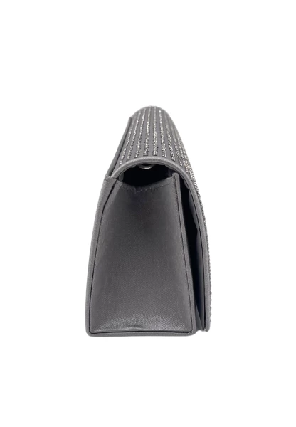 Leslii Clutch Handtasche Glitzer Steinchen in Grau Top Angebot