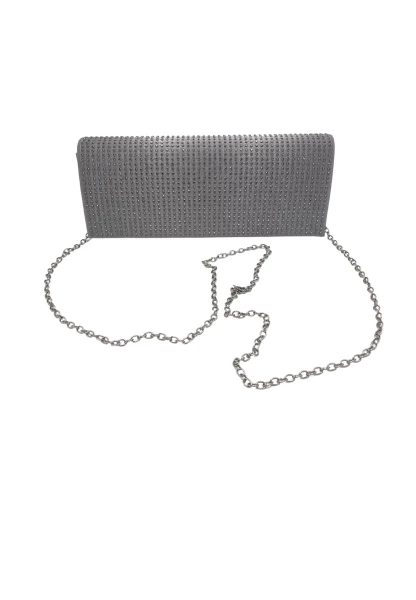 Leslii Clutch Handtasche Glitzer Steinchen in Grau Top Angebot