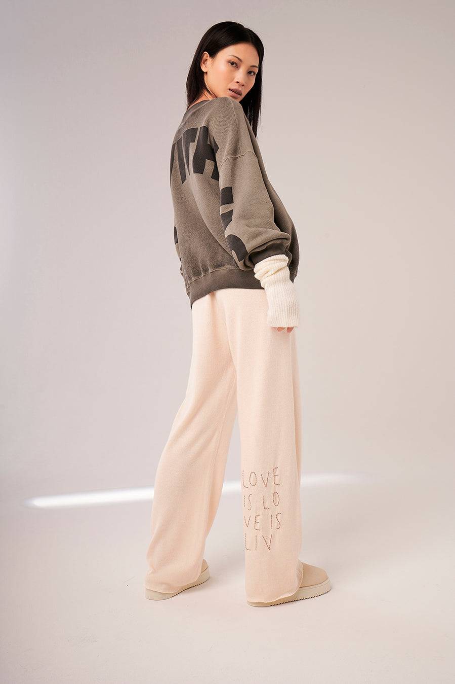 Liv Bergen Hose Knit in creme Saisonschlussverkauf