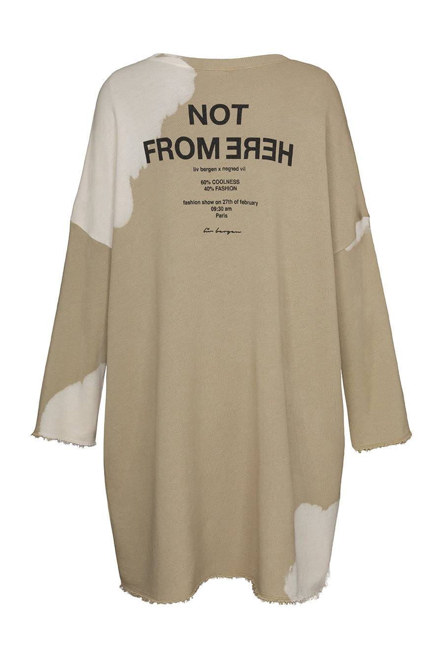 Liv Bergen Kleid Bleached in camel Blitzverkäufe