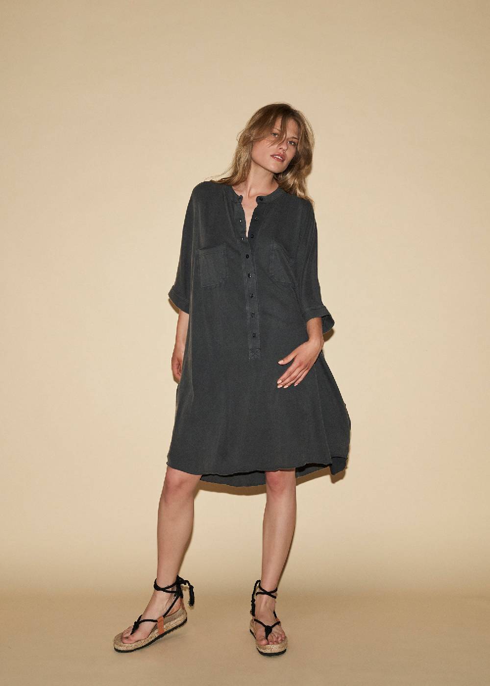Liv Bergen Kleid oversized in peat Online Shopping