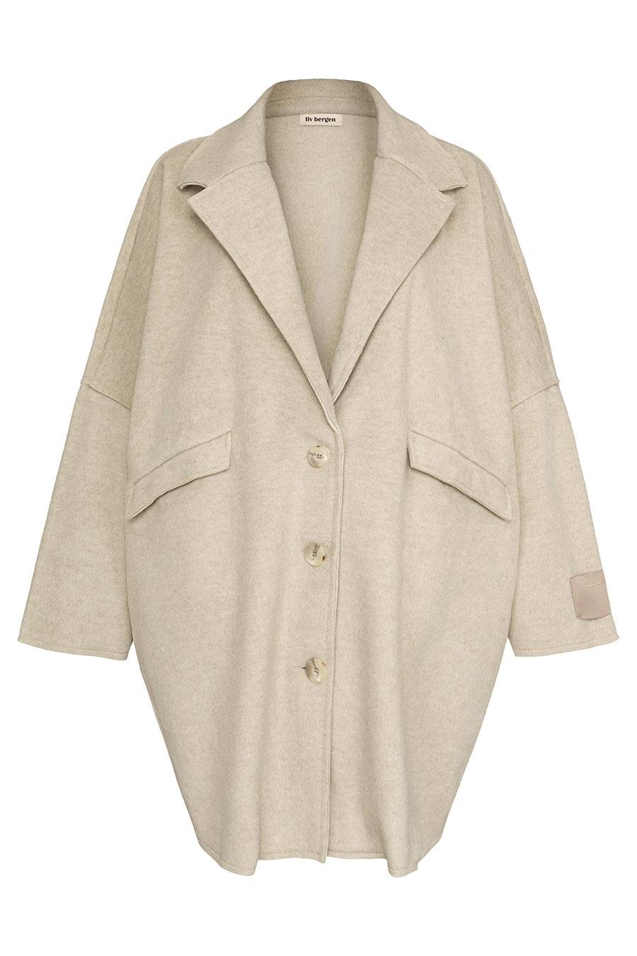 Liv Bergen Oversized Mantel in sand Sonderangebote