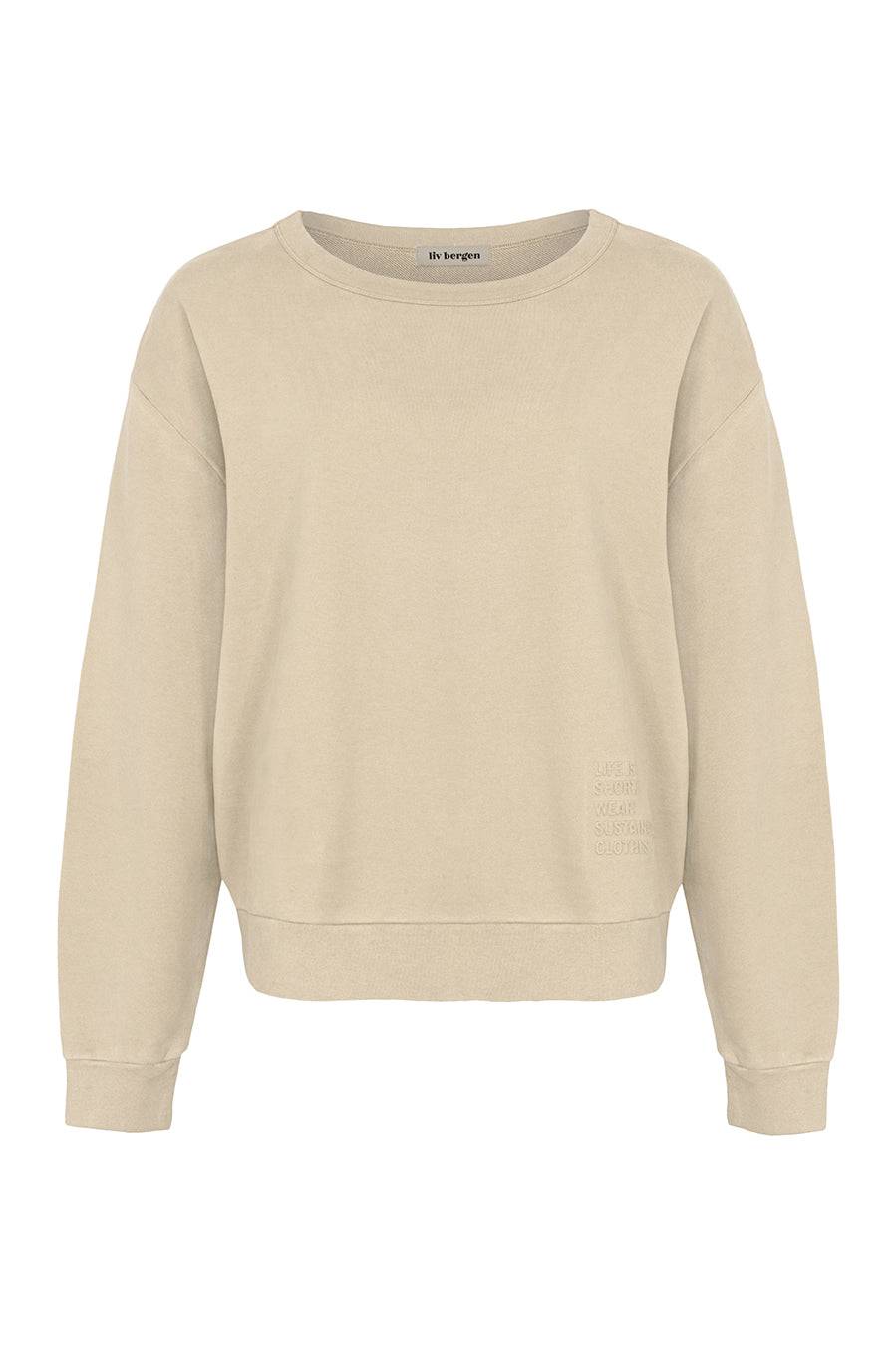 Liv Bergen Sweater Organic in gray mom Sonderangebot