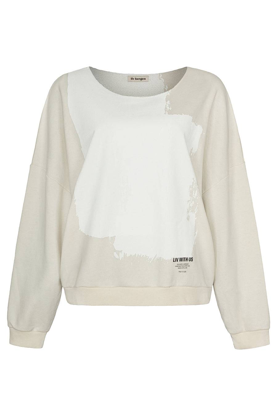 Liv Bergen Sweater Painted in offwhite Fabrik Onlineshop