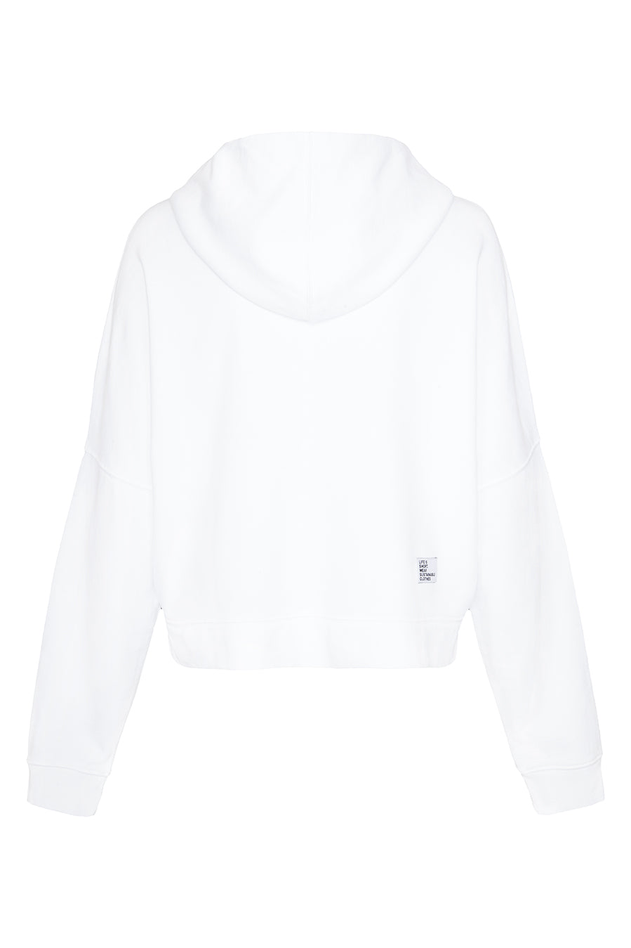 Liv Bergen Hoodie cropped in optic white VIP-Rabatte