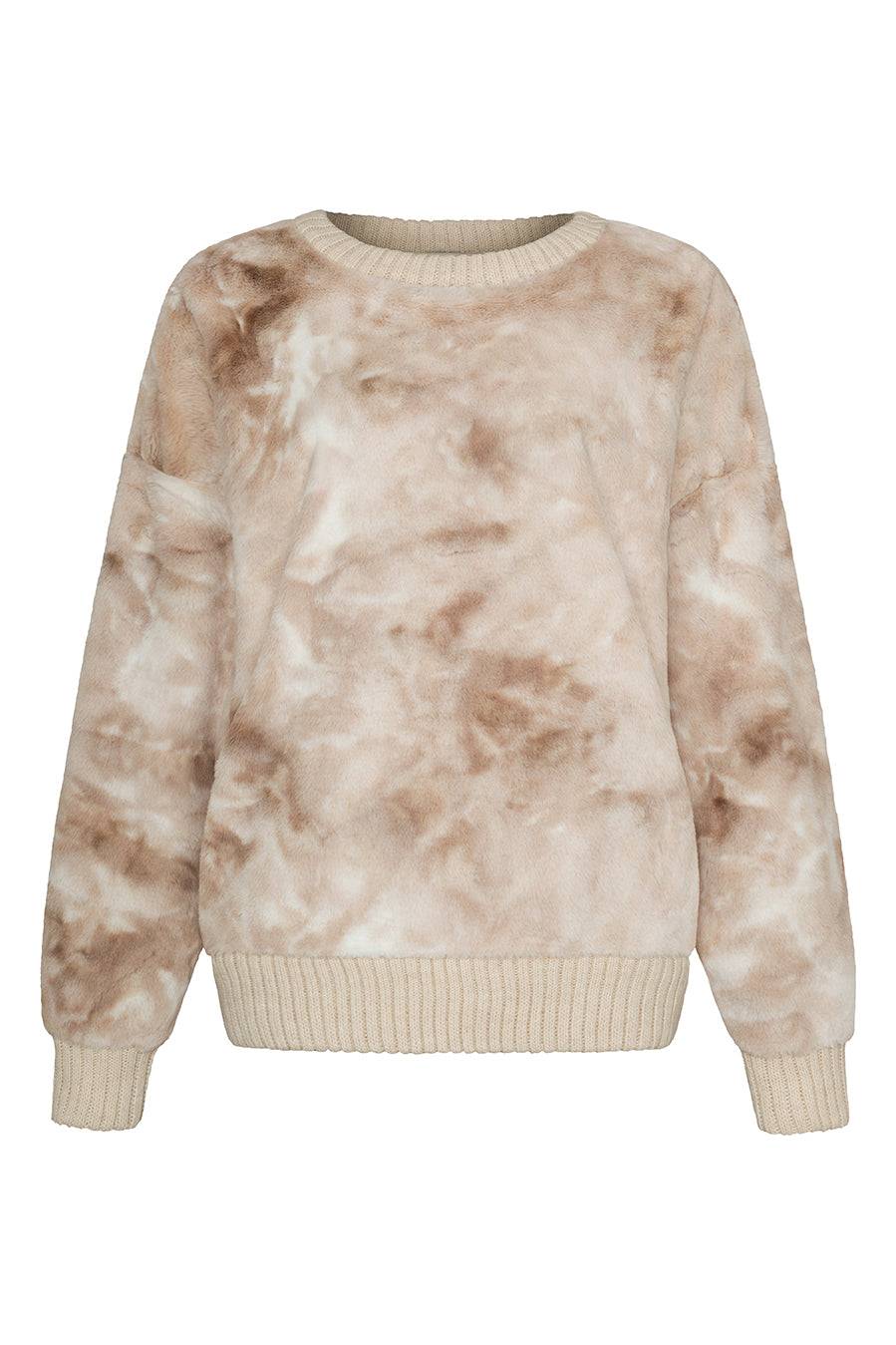 Liv Bergen Sweater Soft in beige batik Kostenlose Rückgabe