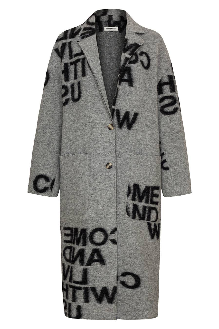 Liv Bergen Mantel Come in black/grey Bis zu 50% Rabatt