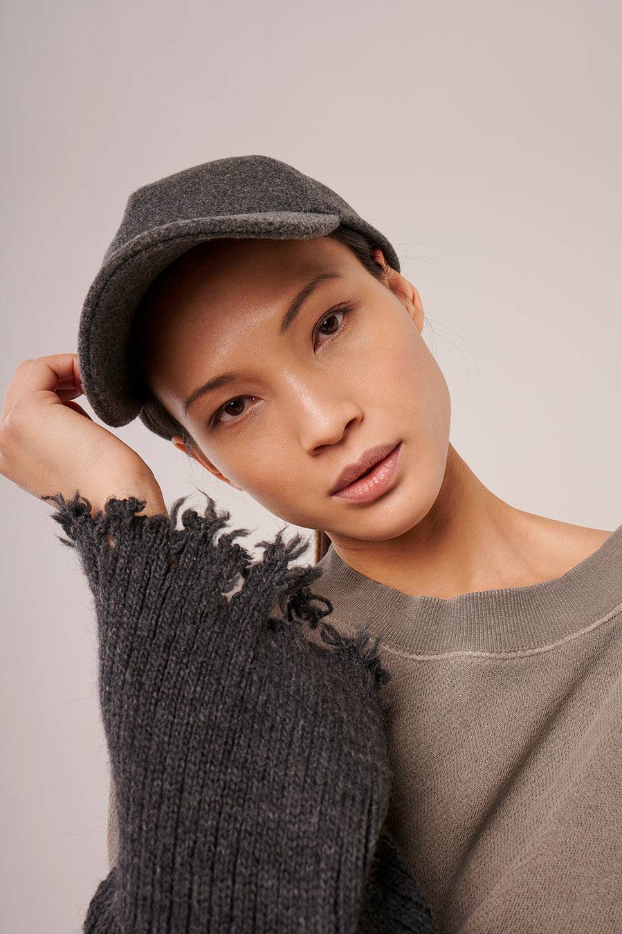 Liv Bergen Sweater Cotton dye in mocca Online