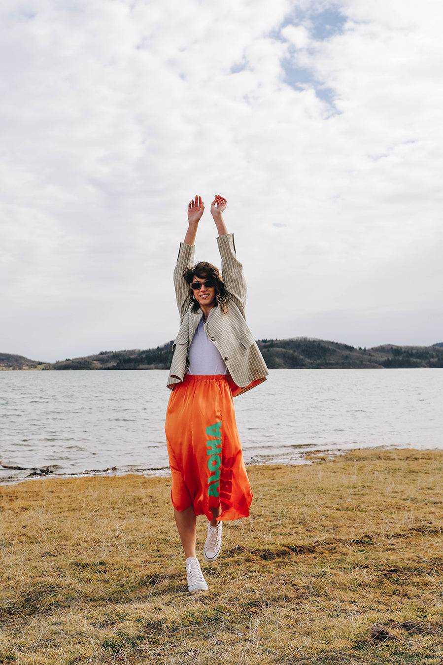 Liv Bergen Rock ALOHA VIBES in orange Sonderangebot