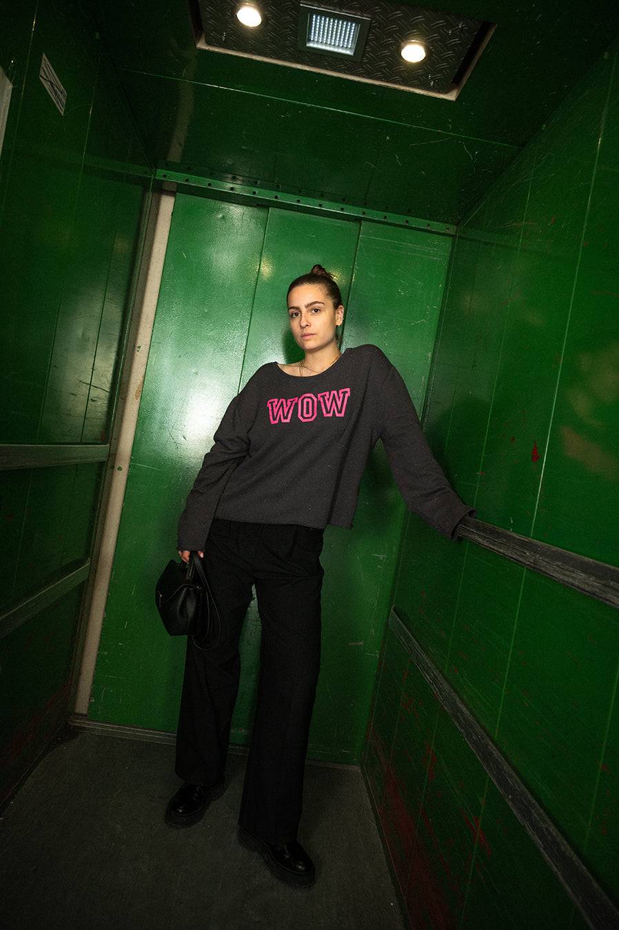 Liv Bergen Sweater WOW in asphalt Speichern exportieren