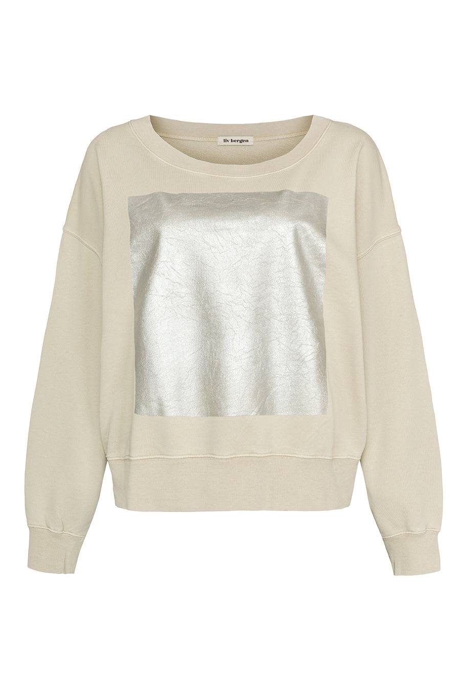 Liv Bergen Sweater square "100% Organic Cotton" in buttercreme Im Verkauf
