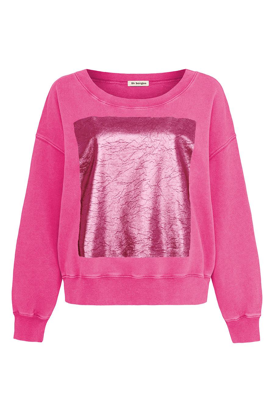 Liv Bergen Sweater square "100% Organic Cotton" in rose 2025