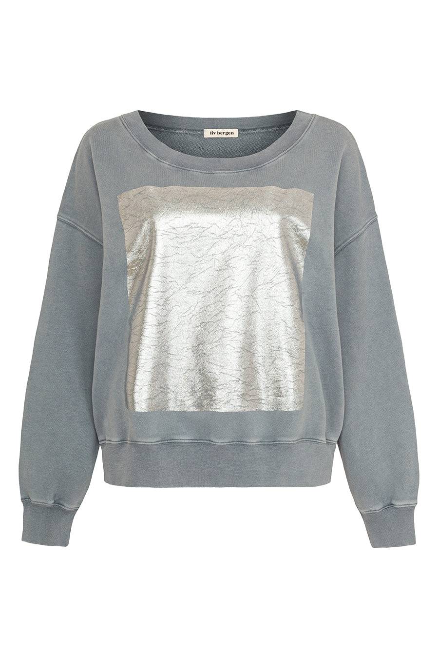 Liv Bergen Sweater square "100% Organic Cotton" in stormy Online