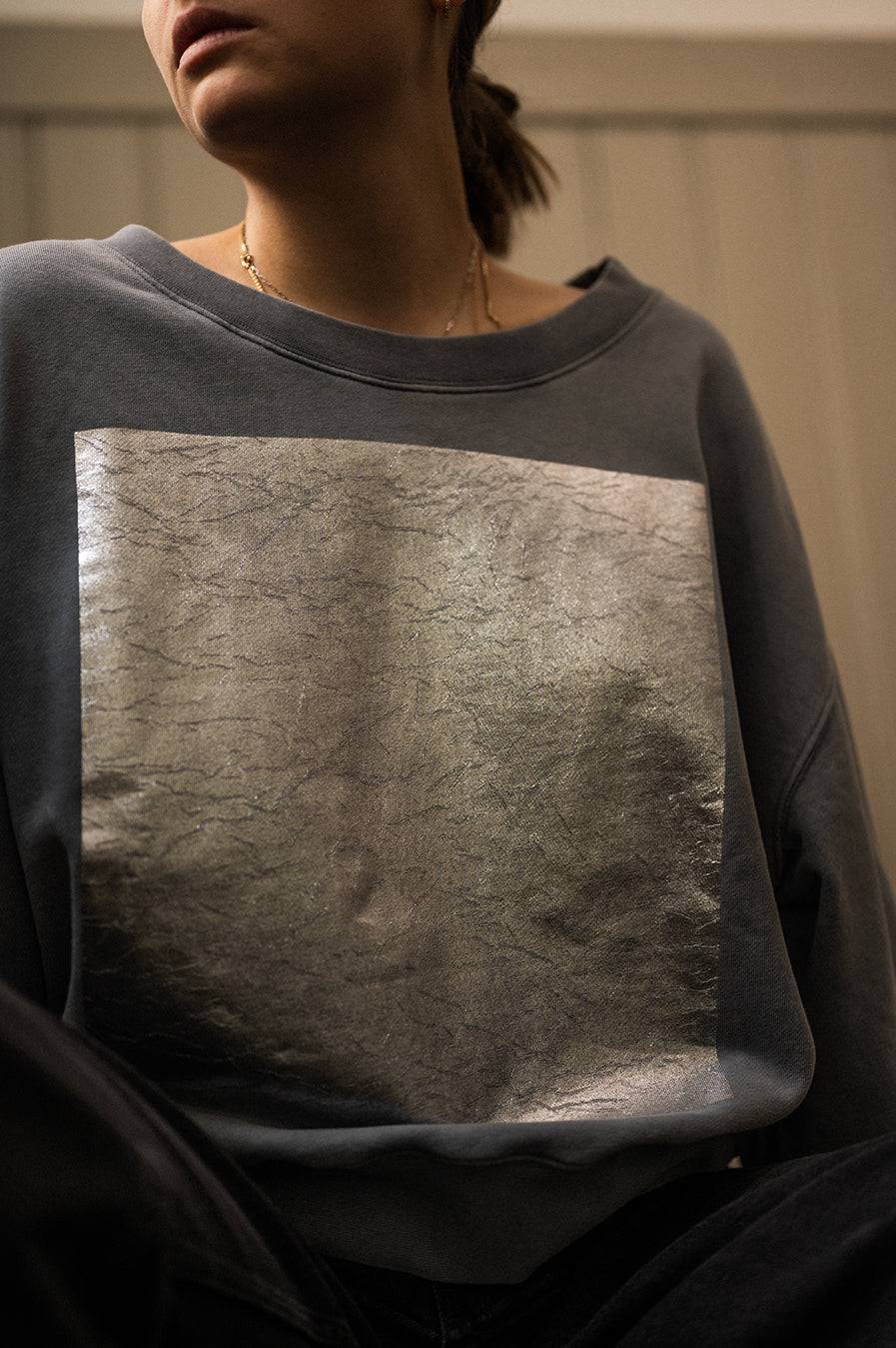 Liv Bergen Sweater square "100% Organic Cotton" in stormy Online