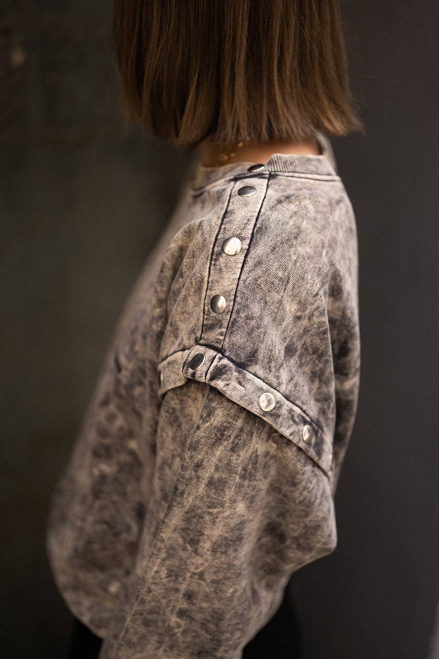 Liv Bergen Sweater Rivets in phantom Auslauf