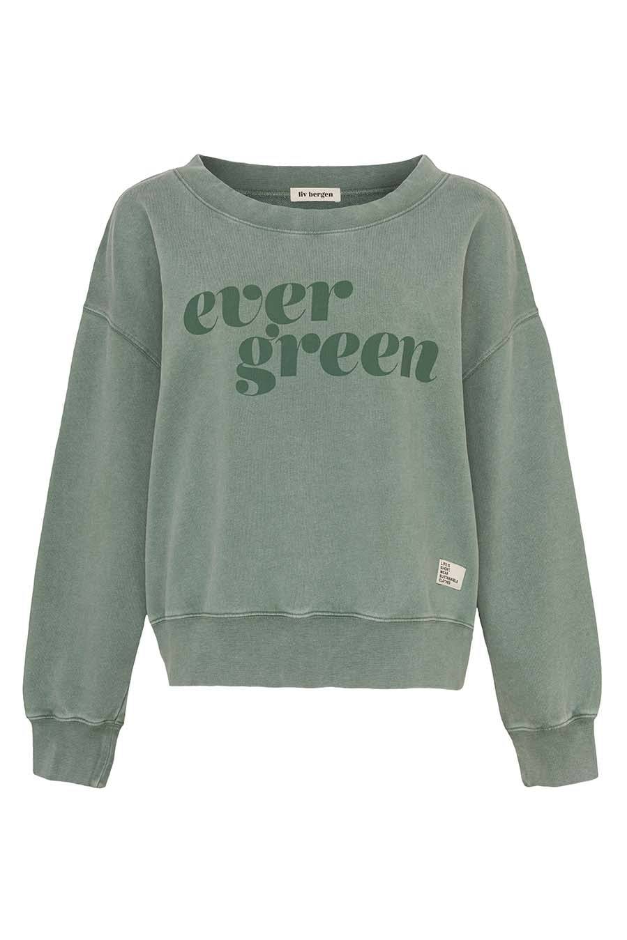 Liv Bergen Sweater evergreen in dusty green Günstig kaufen