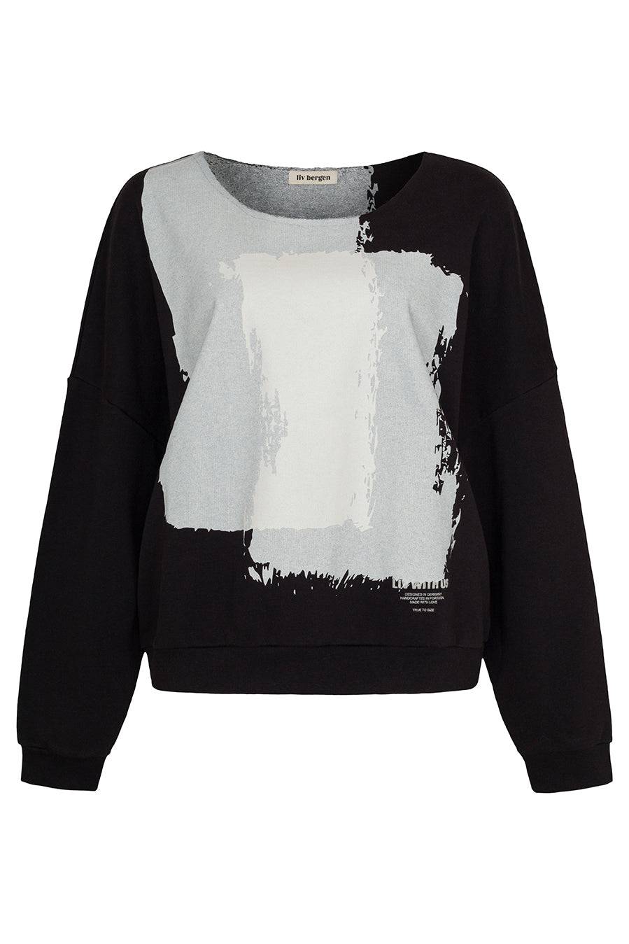 Liv Bergen Sweater Painted in black Discount Store für neue Produkte