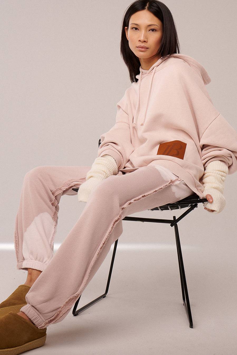 Liv Bergen Hoodie Fade Out in ruby tan Neueste Mode