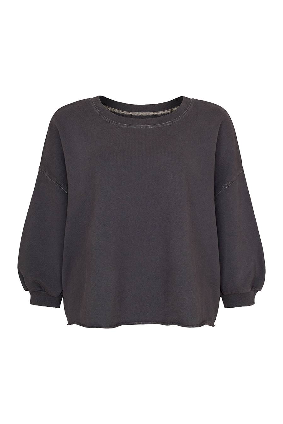 Liv Bergen Sweater Manama Organic in volcanic ash VIP-Rabatte