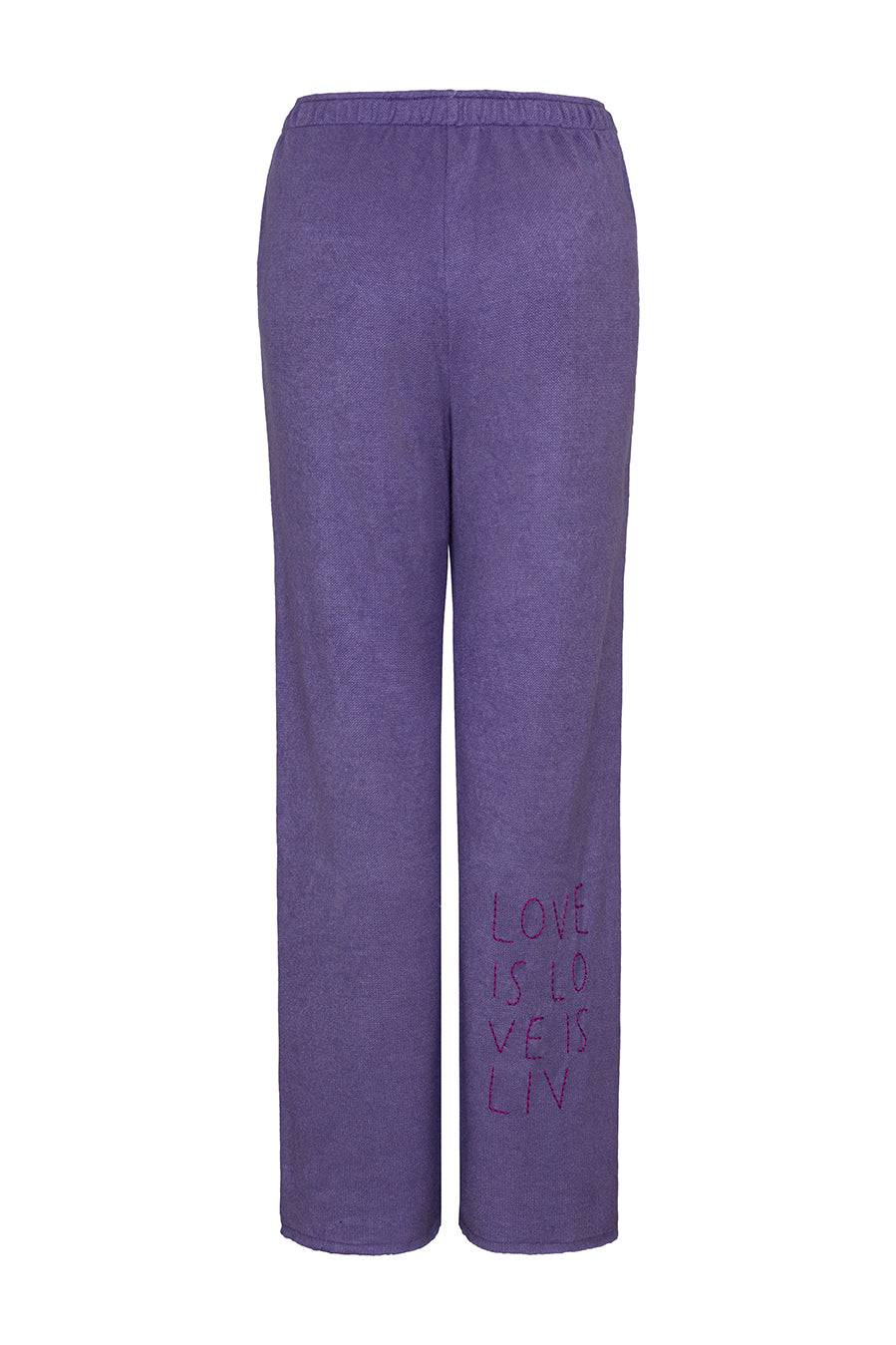 Liv Bergen Hose Knit in purple ash Tiefpreis