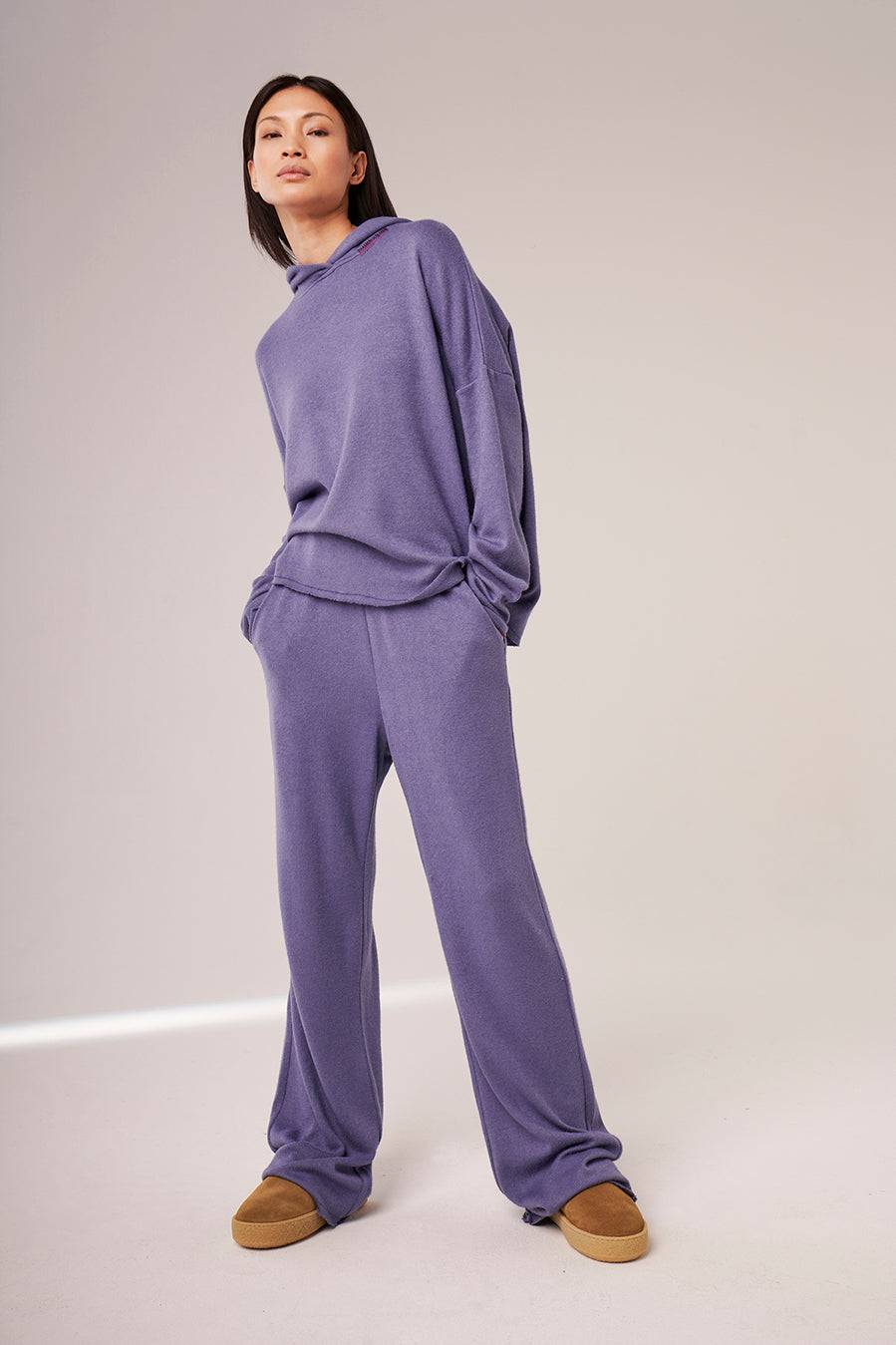 Liv Bergen Hose Knit in purple ash Tiefpreis